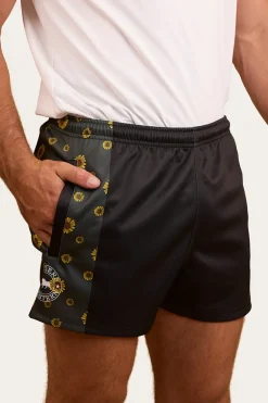 Sunflowers Footy Short - Black / Multi
