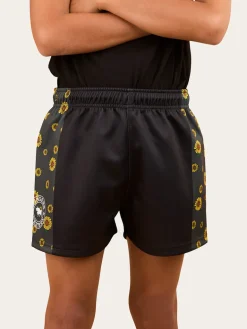 Sunflowers Kids Footy Short - Black / Multi