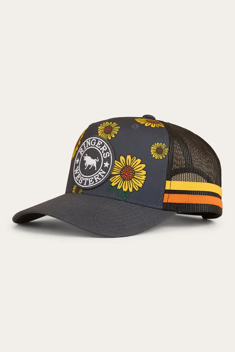 Sunflowers Kids Trucker Cap - Black / Multi