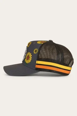 Sunflowers Kids Trucker Cap - Black / Multi