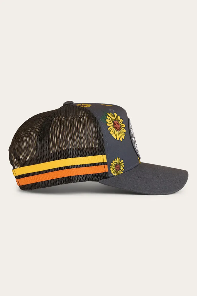 Sunflowers Kids Trucker Cap - Black / Multi