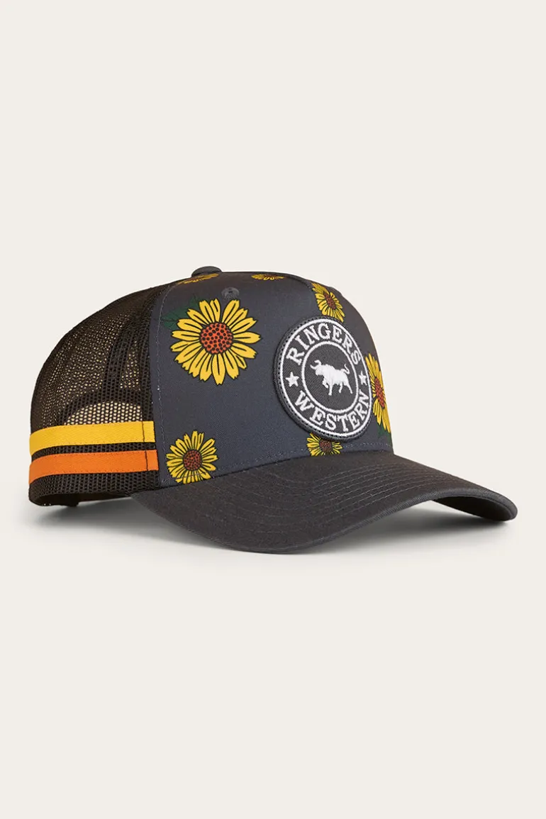 Sunflowers Kids Trucker Cap - Black / Multi