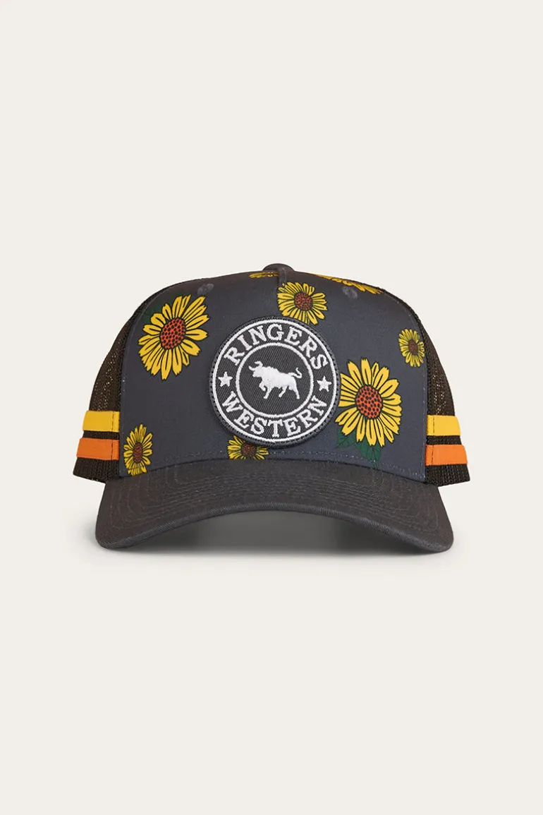 Sunflowers Kids Trucker Cap - Black / Multi