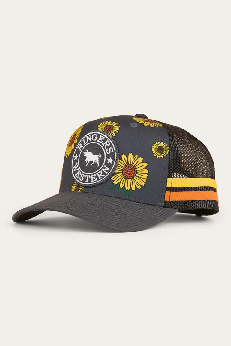 Sunflowers Trucker Cap - Black / Multi