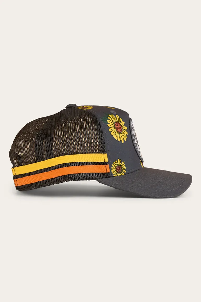 Sunflowers Trucker Cap - Black / Multi