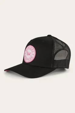 Tara Ponytail Trucker Cap - Black
