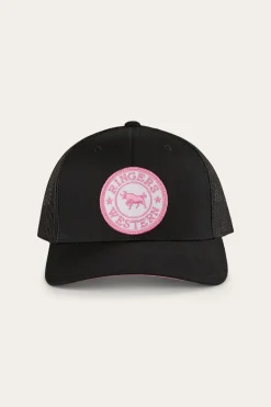Tara Ponytail Trucker Cap - Black