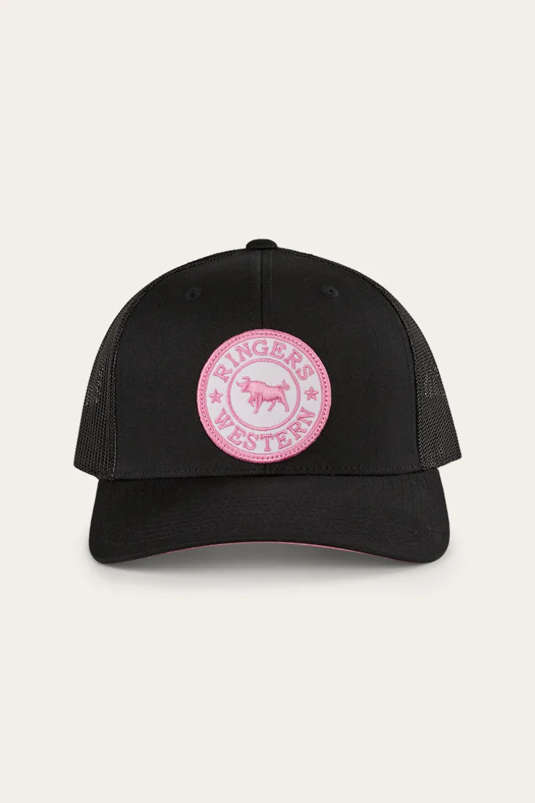 Tara Ponytail Trucker Cap - Black