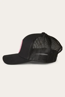 Tara Ponytail Trucker Cap - Black