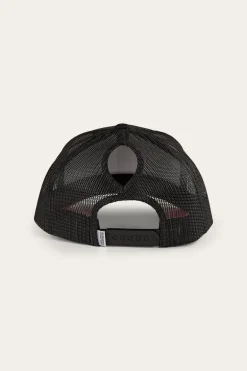 Tara Ponytail Trucker Cap - Black