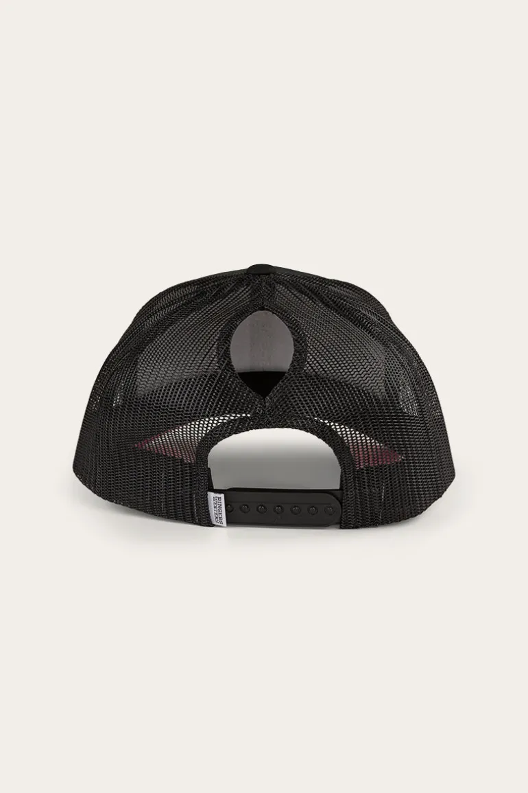 Tara Ponytail Trucker Cap - Black