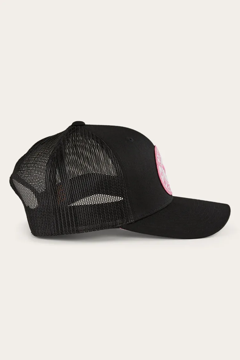 Tara Ponytail Trucker Cap - Black