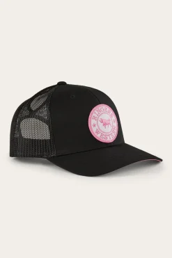 Tara Ponytail Trucker Cap - Black
