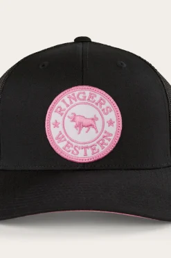 Tara Ponytail Trucker Cap - Black