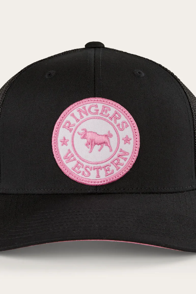 Tara Ponytail Trucker Cap - Black