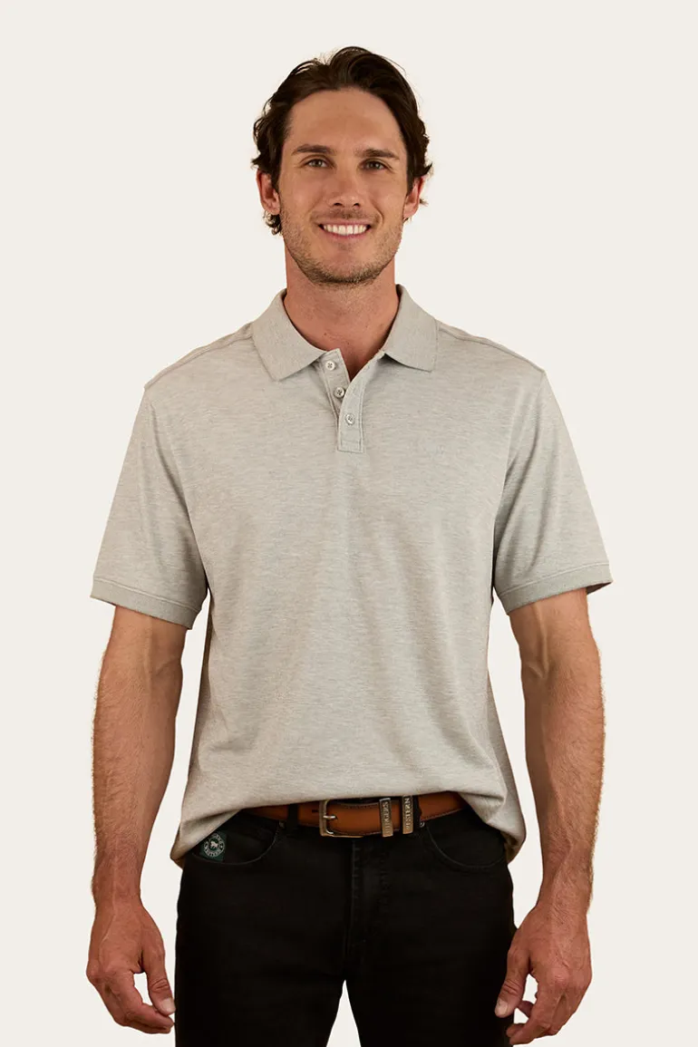Tech Mens Polo - Grey Marle