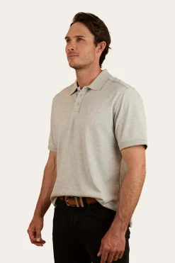 Tech Mens Polo - Grey Marle