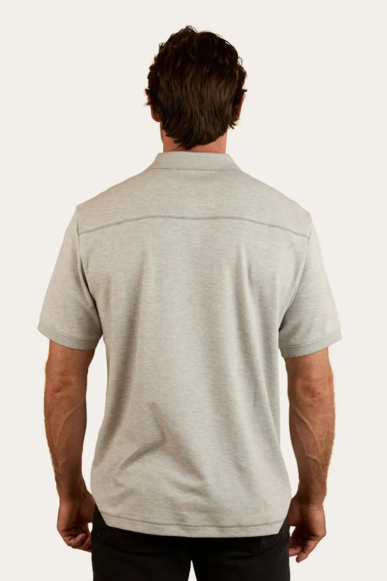 Tech Mens Polo - Grey Marle