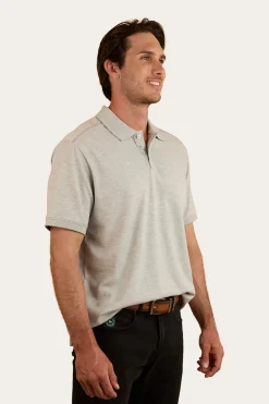 Tech Mens Polo - Grey Marle