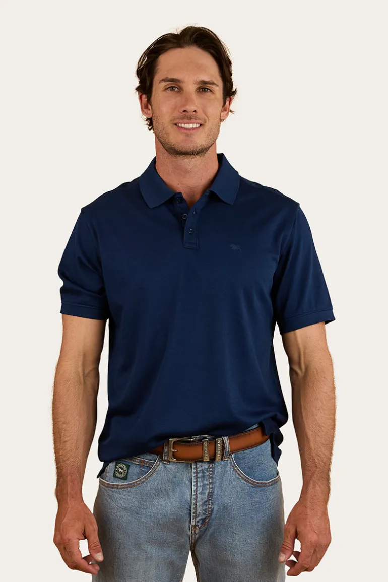 Tech Mens Polo - Navy