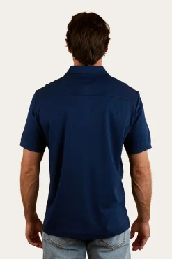 Tech Mens Polo - Navy