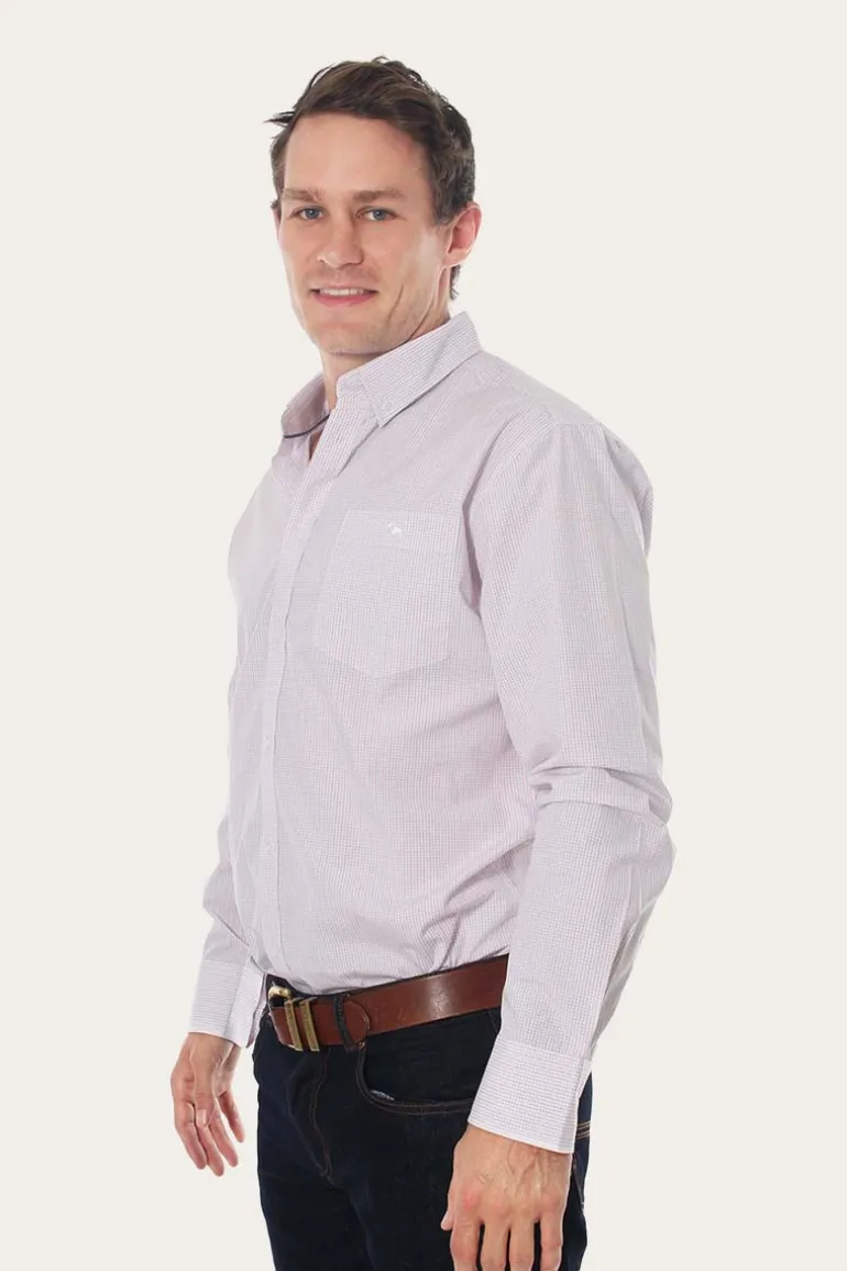 Territory Mens Check Dress Shirt - Red/Blue