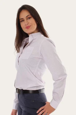 Territory Womens Check Dress Shirt - Red/Blue