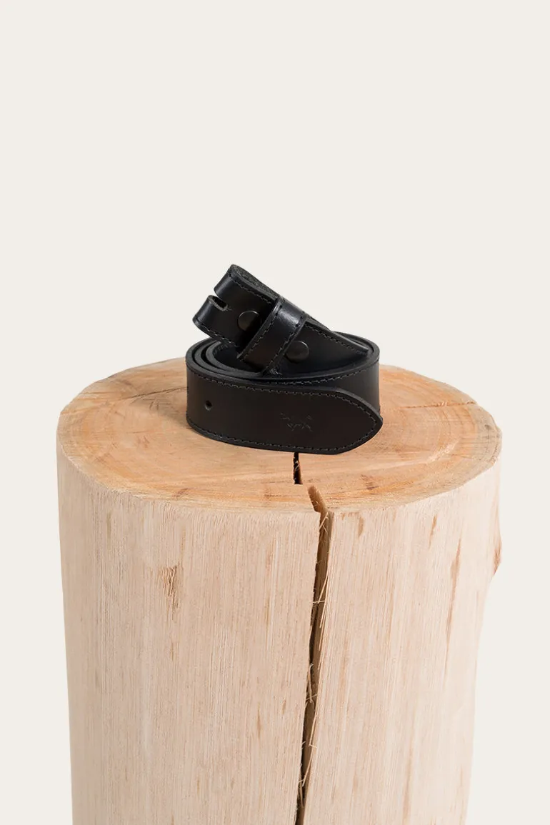 Tibbs Leather Belt Strap - Black