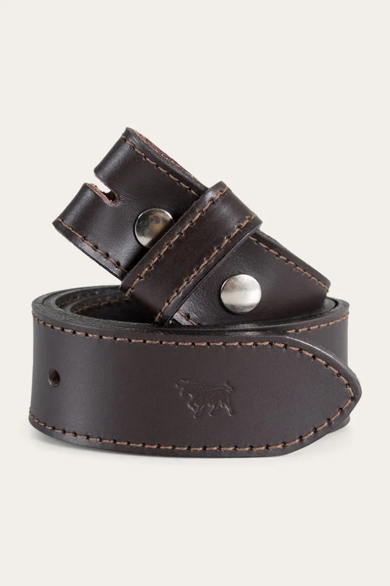 Tibbs Leather Belt Strap - Dark Chocolate