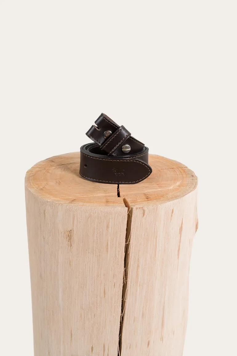 Tibbs Leather Belt Strap - Dark Chocolate