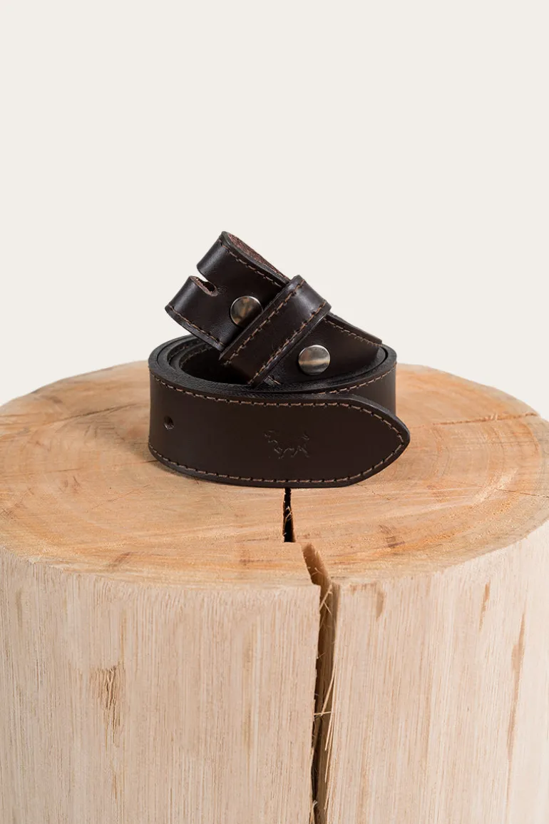 Tibbs Leather Belt Strap - Dark Chocolate