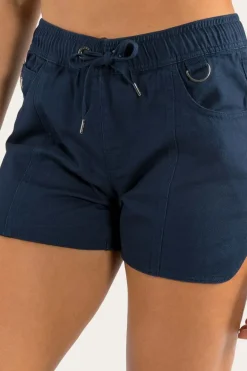 Tora Womens Heavy Weight Ruggers - Dark Navy/Camel