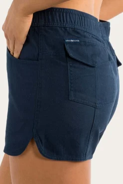 Tora Womens Heavy Weight Ruggers - Dark Navy/Camel