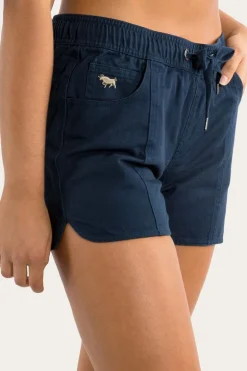 Tora Womens Heavy Weight Ruggers - Dark Navy/Camel
