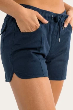 Tora Womens Heavy Weight Ruggers - Dark Navy/Camel