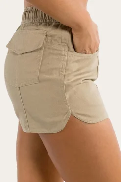 Tora Womens Heavy Weight Ruggers - Camel/Dark Navy