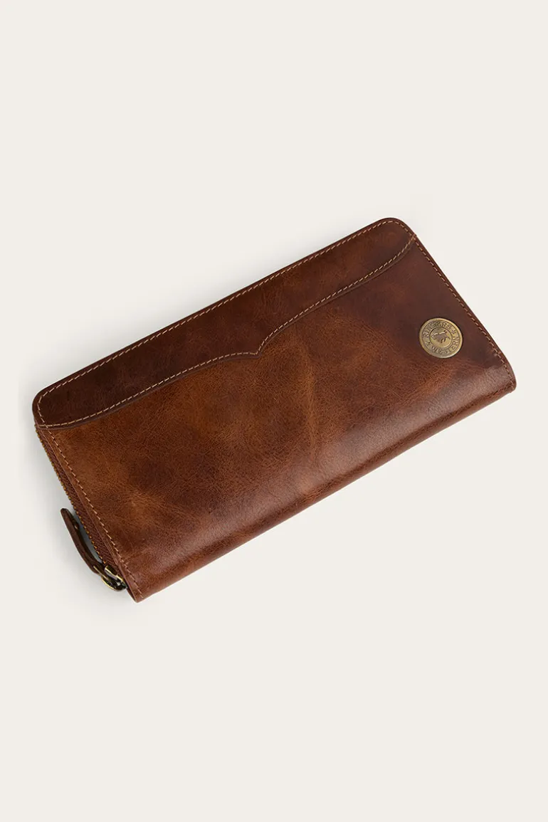 Toro Dama Zip Purse - Cognac