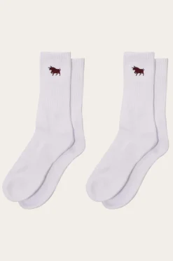 Tracker Socks - White / White