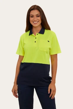 Tracks Womens Hi-Vis Polo - Neon Yellow