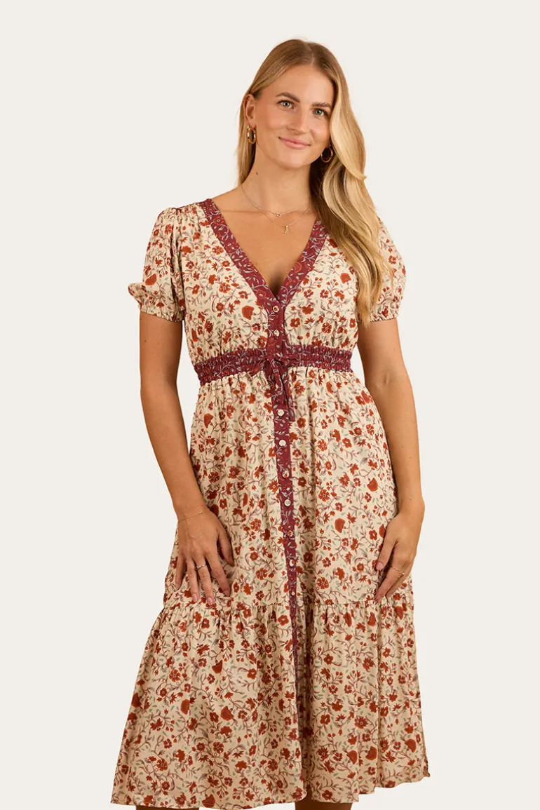 Twyla Womens Midi Dress - Off White