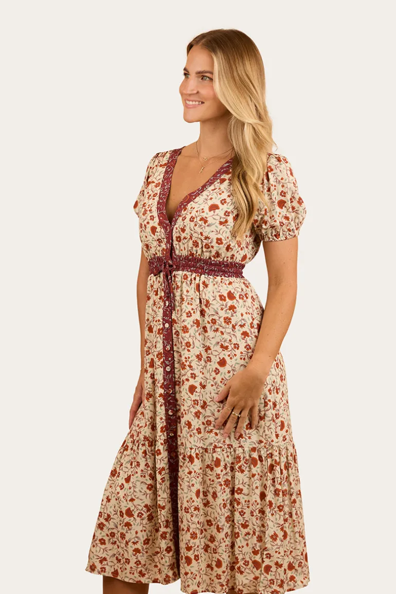 Twyla Womens Midi Dress - Off White