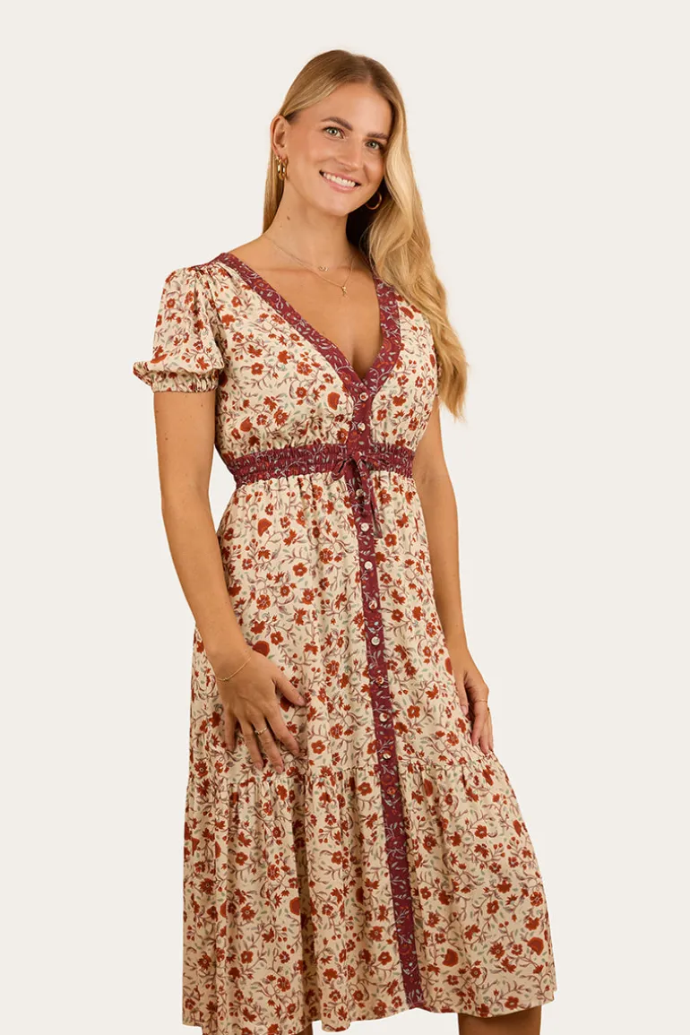 Twyla Womens Midi Dress - Off White