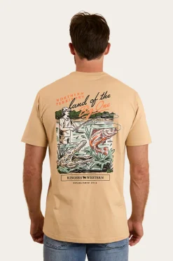 Up North Unisex T-Shirt - Dark Sand