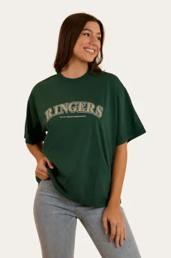 Varsity Womens Oversized T-Shirt - Pine