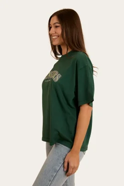 Varsity Womens Oversized T-Shirt - Pine