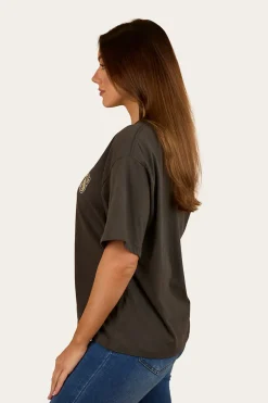 Varsity Womens Oversized T-Shirt - Charcoal
