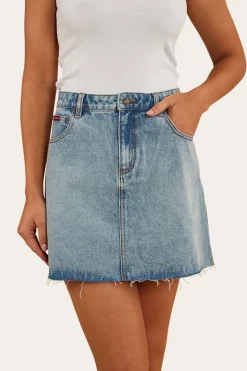 Venice Womens Denim Skirt - Light Wash Blue