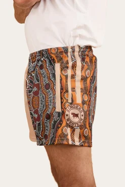 Walkabout Warrior Footy Short - Dark Sand / Multi