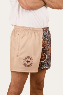 Walkabout Warrior Footy Short - Dark Sand / Multi