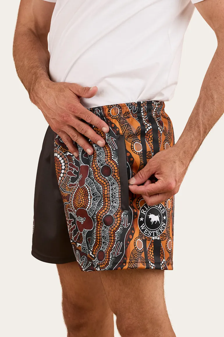 Walkabout Warrior Footy Short - Charcoal / Multi